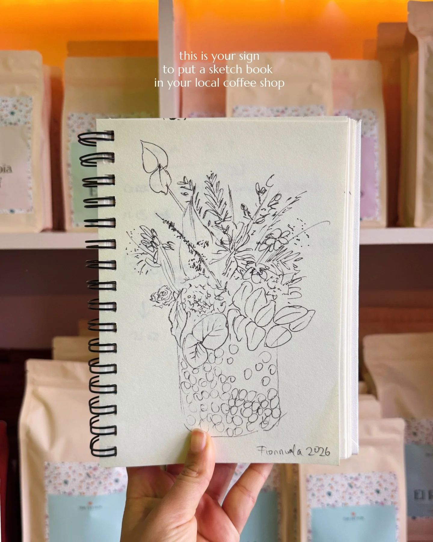 This is one of the cutest things we&rsquo;ve done so far. Thoroughly recommend putting a sketch book in your local coffee shop 🥰

Slide number 3 is my favourite, what&rsquo;s yours? 💌