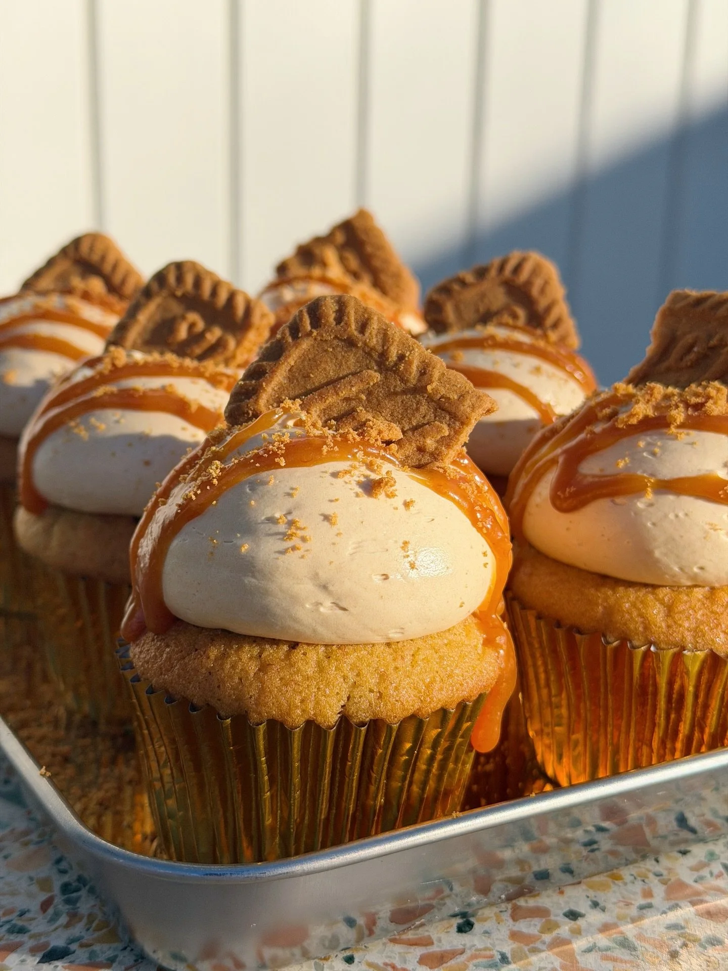 Banoffee cupcakes with a Biscoff buttercream all March 🤎