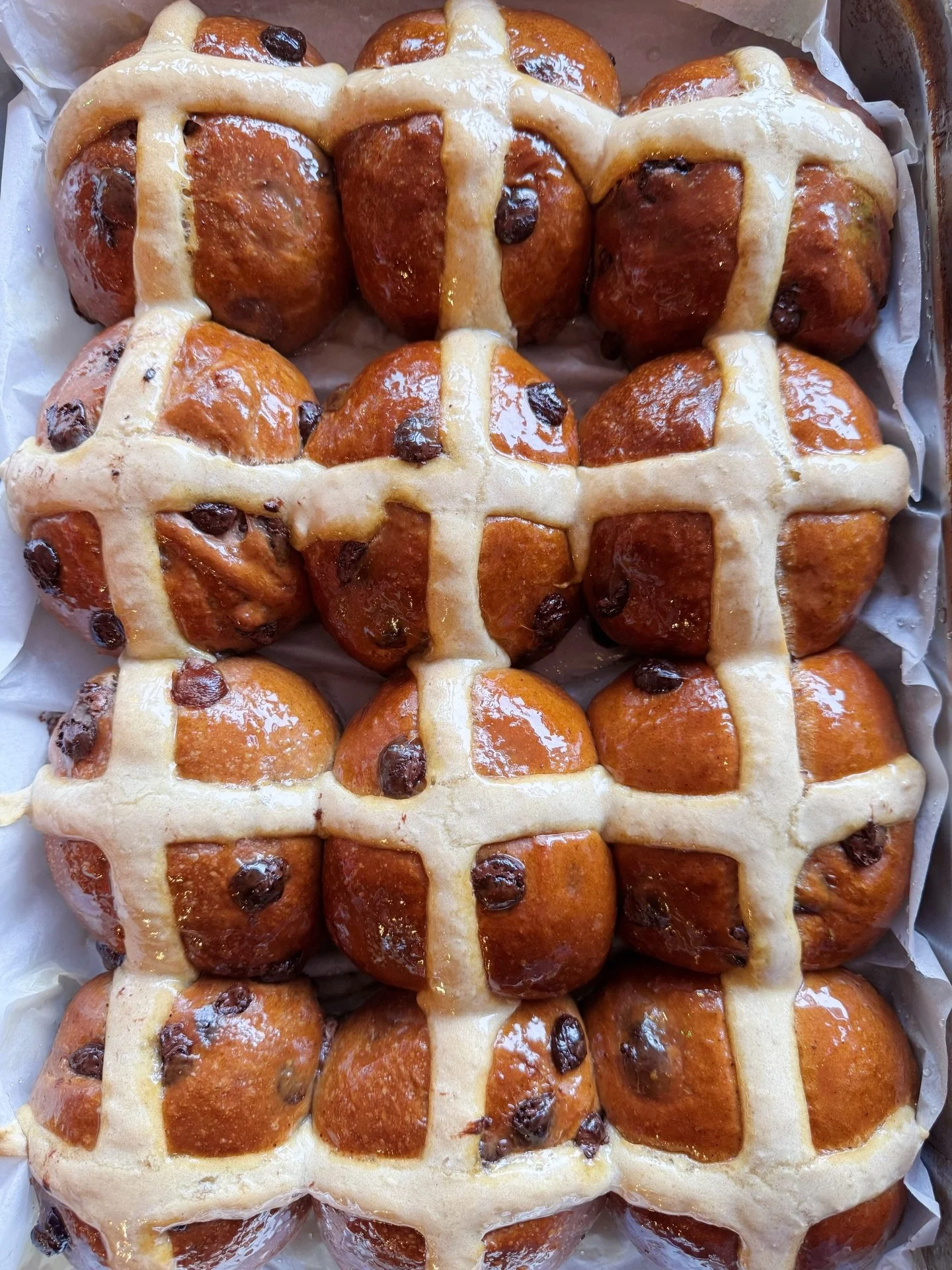 Look what the wind blew in this weekend&hellip;

Classic Hot Cross Buns, available now 😍