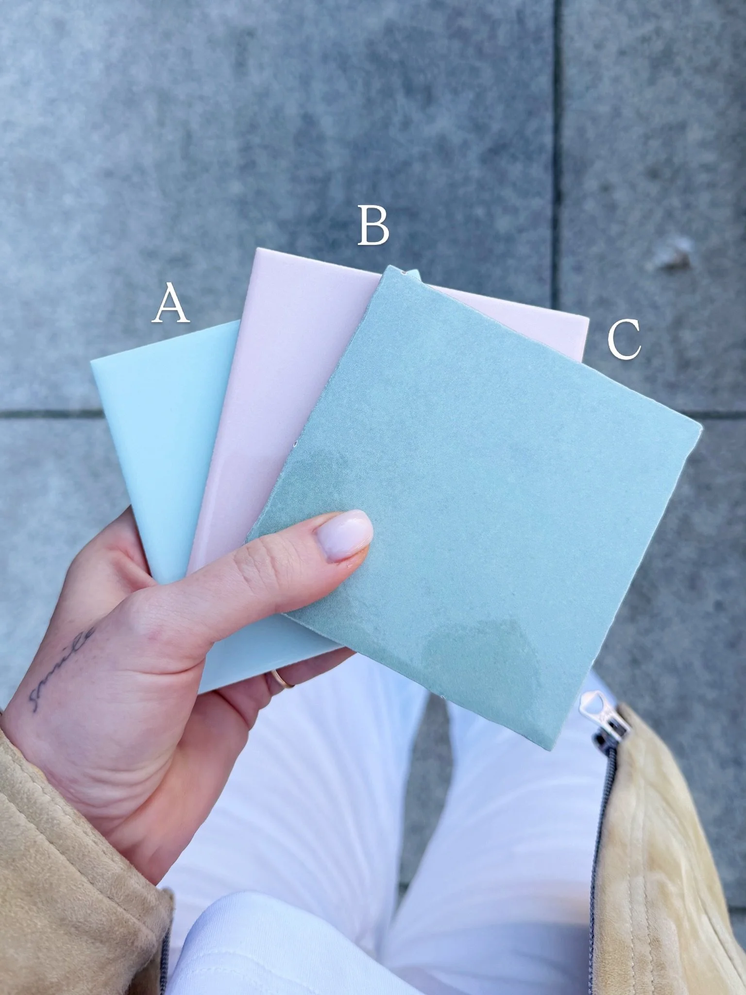 GREYSTONES, HELP PLEASE! 

We have built some new bench space this week but we&rsquo;re torn which colour to tile them&hellip;please vote your favourite&hellip;
