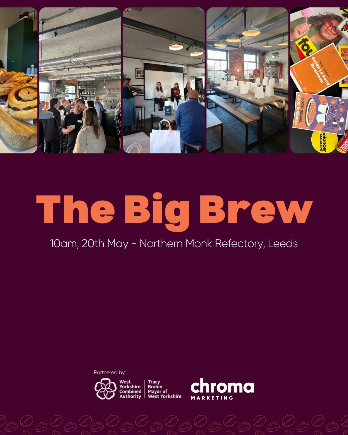 The Big Brew is back! 

📅20th May, 10am
📍Northern Monk Refectory

After selling out in January, we&rsquo;re doing it again. 

Coffee, pastries, and proper conversations about building brands that give a damn.

Expect industry leaders, good chats, e