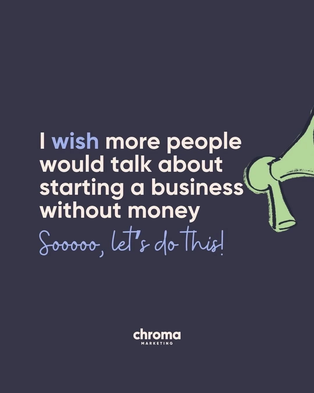 If there was one thing I wish I saw more of while building this business, it would be people who have done it without big budgets behind them. 

Patchy, messy, JFDI style because there&rsquo;s no other option. 

Because I didn&rsquo;t have the big ad