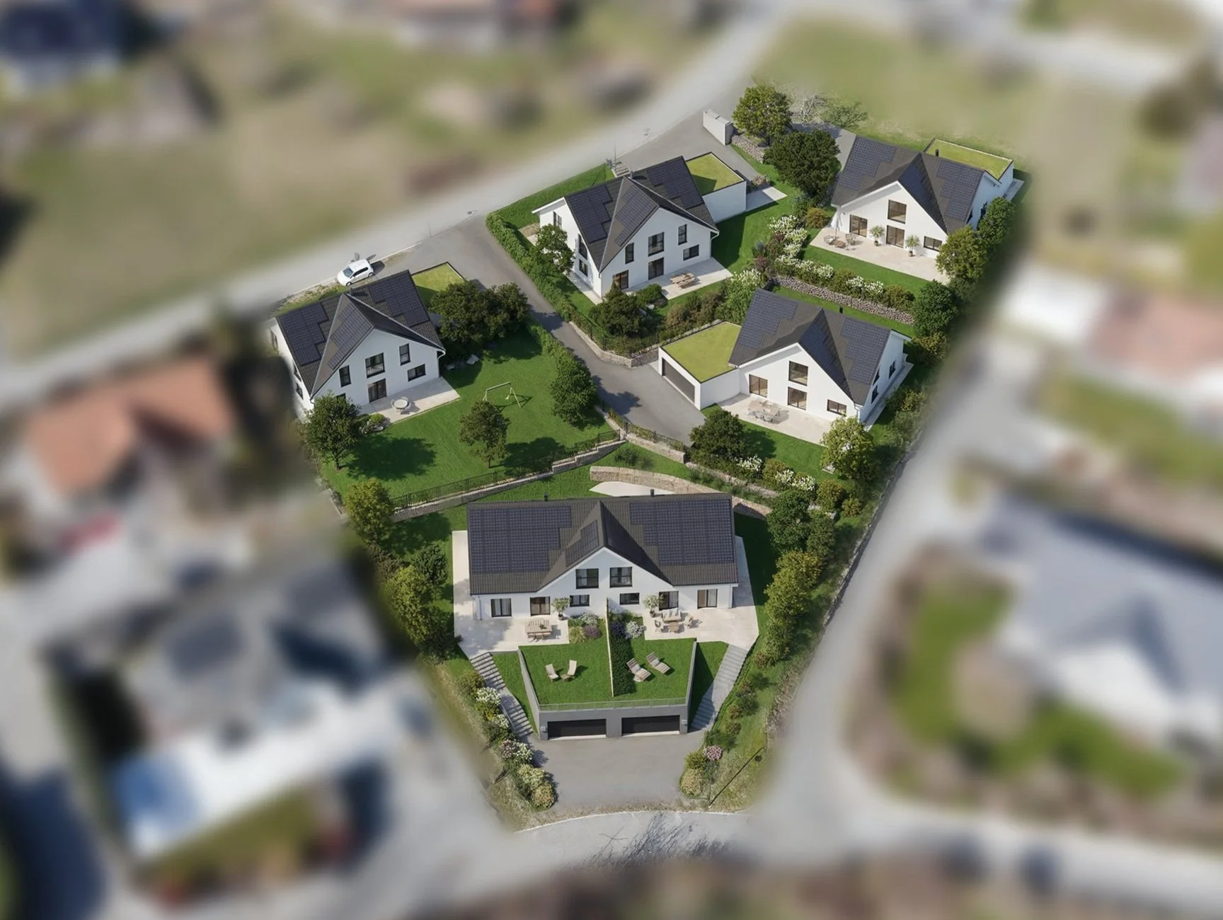 Visualisierung vom Neubauprojekt Buchberg