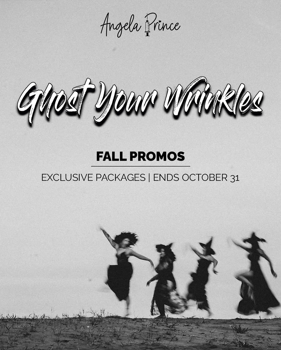 ✨ Ghost your wrinkles. Unmask your glow. ✨

This season, it&rsquo;s no tricks &mdash; just flawless treats.
Now through October 31, take advantage of these exclusive fall packages:

🖤 Wrinkle Vanisher &rarr; Buy 80 units Dysport, get 30 FREE
🖤 The 