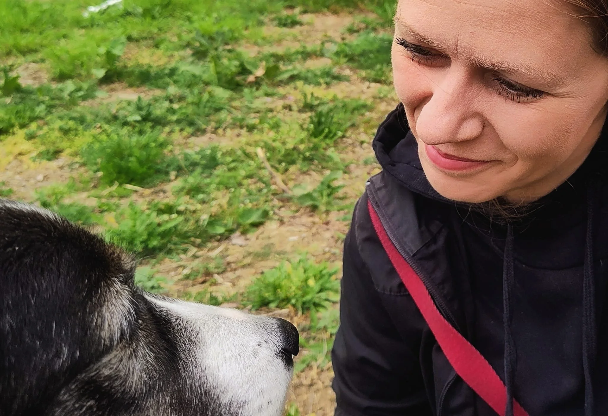 Frau mit Hund