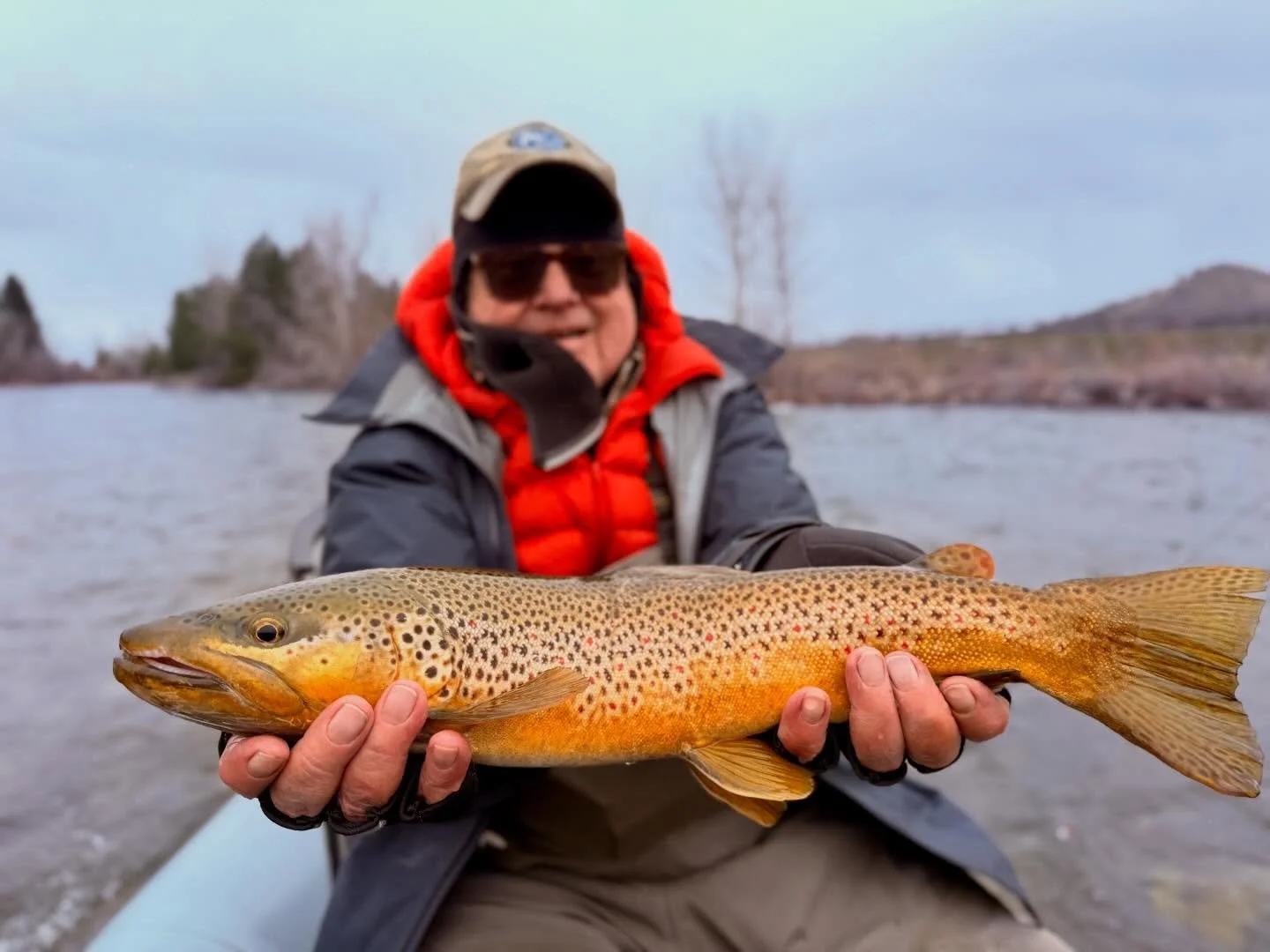 John started his week long trip with a gagger 😵 #missoulaflyguy #montana #flyfishing