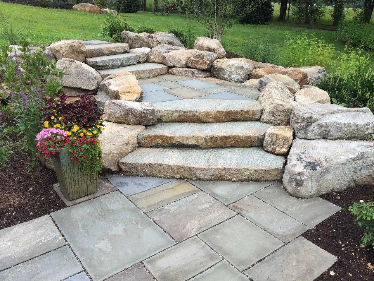 Gorgeous stone stairs in Chatham, NJ