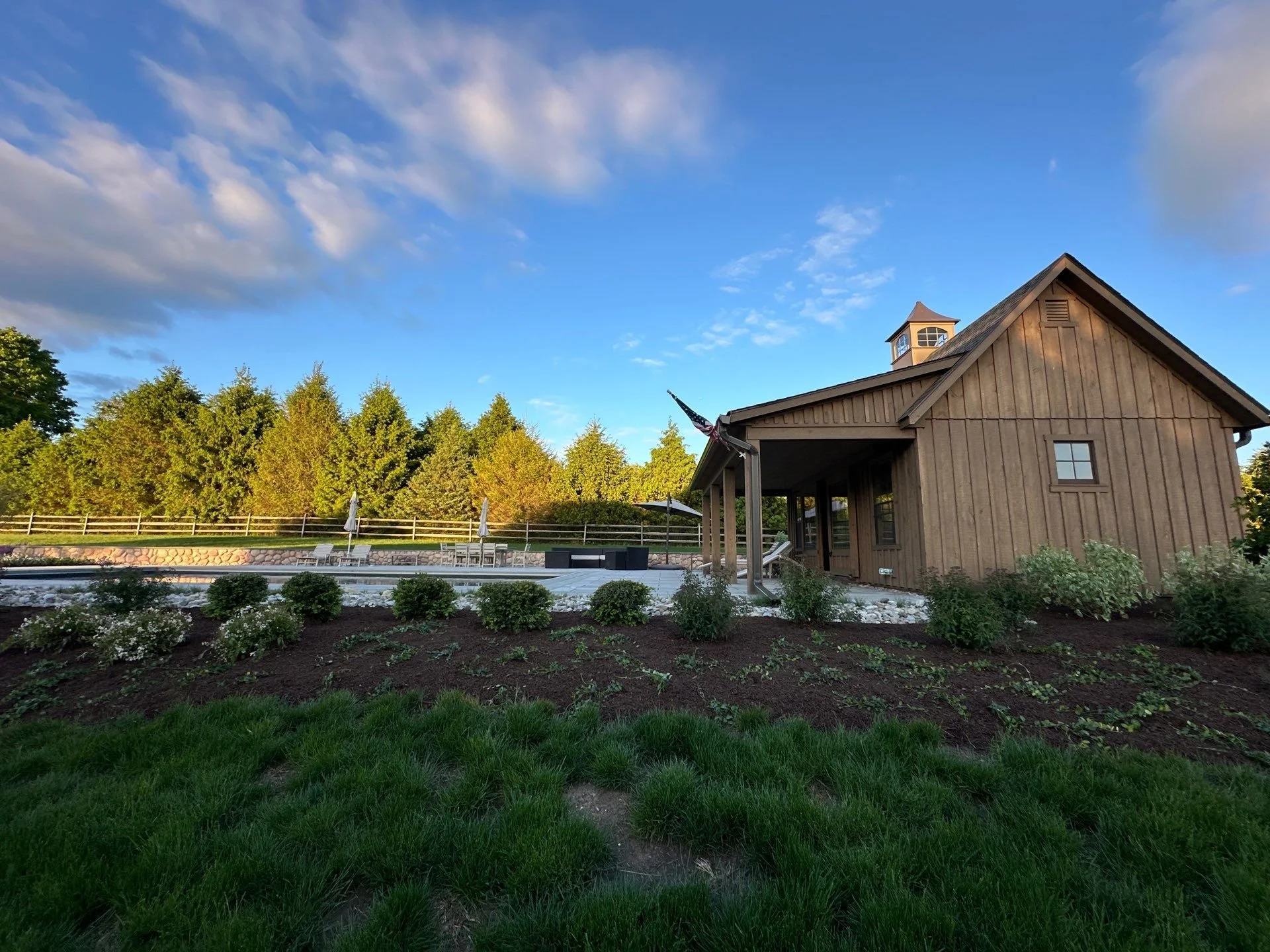 Inground pool landscape by BTS Landscaping