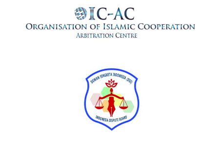 Logo of the Organization of Islamic Cooperation Arbitration Center with the Indonesia Dispute Board emblem