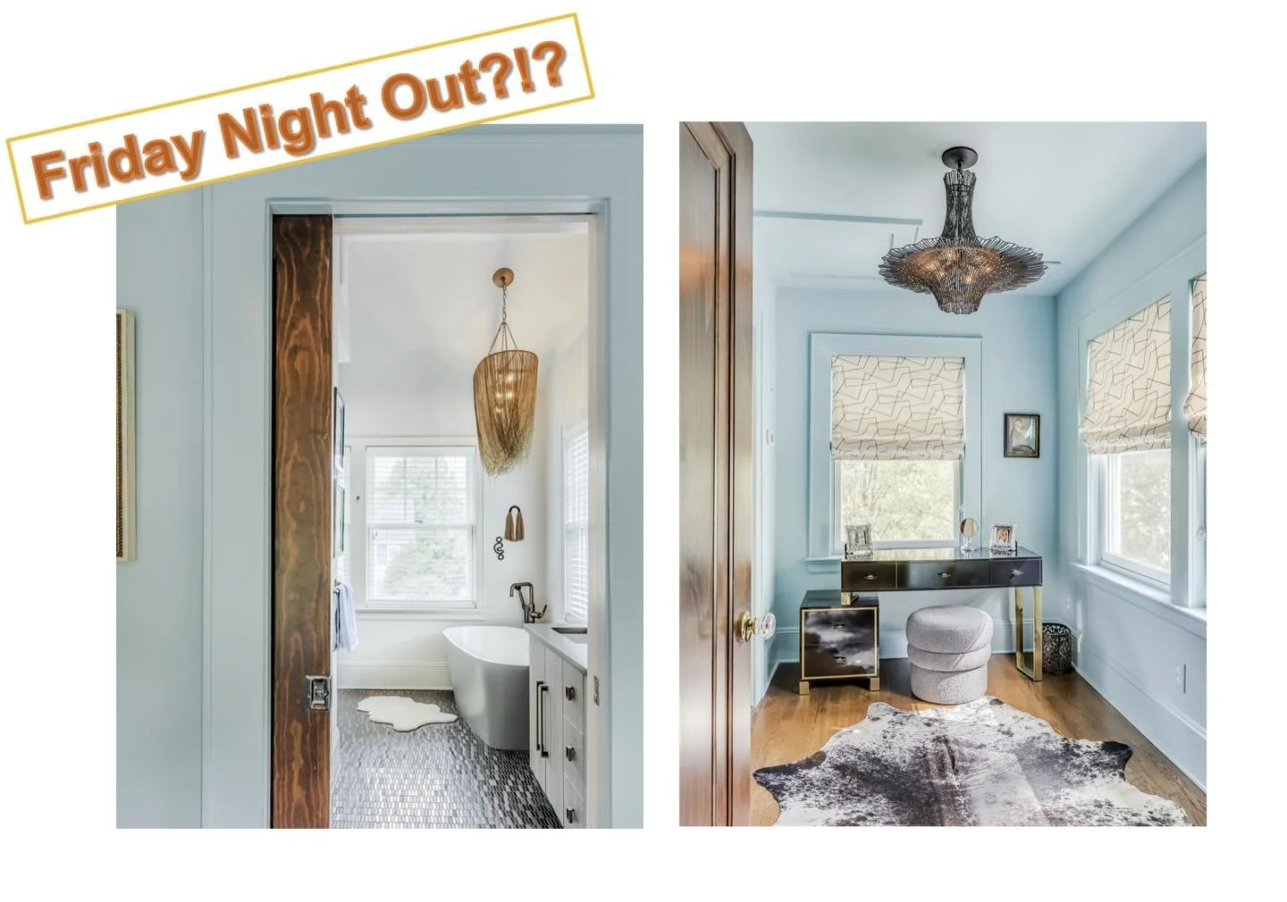 It&lsquo;s Friday! Are you planning to go out? It&rsquo;s great to go on a date or meet friends for dinner BUT it&rsquo;s almost more fun to get dressed for a night out. When working on master suites, I ask my clients, how they get ready for a specia