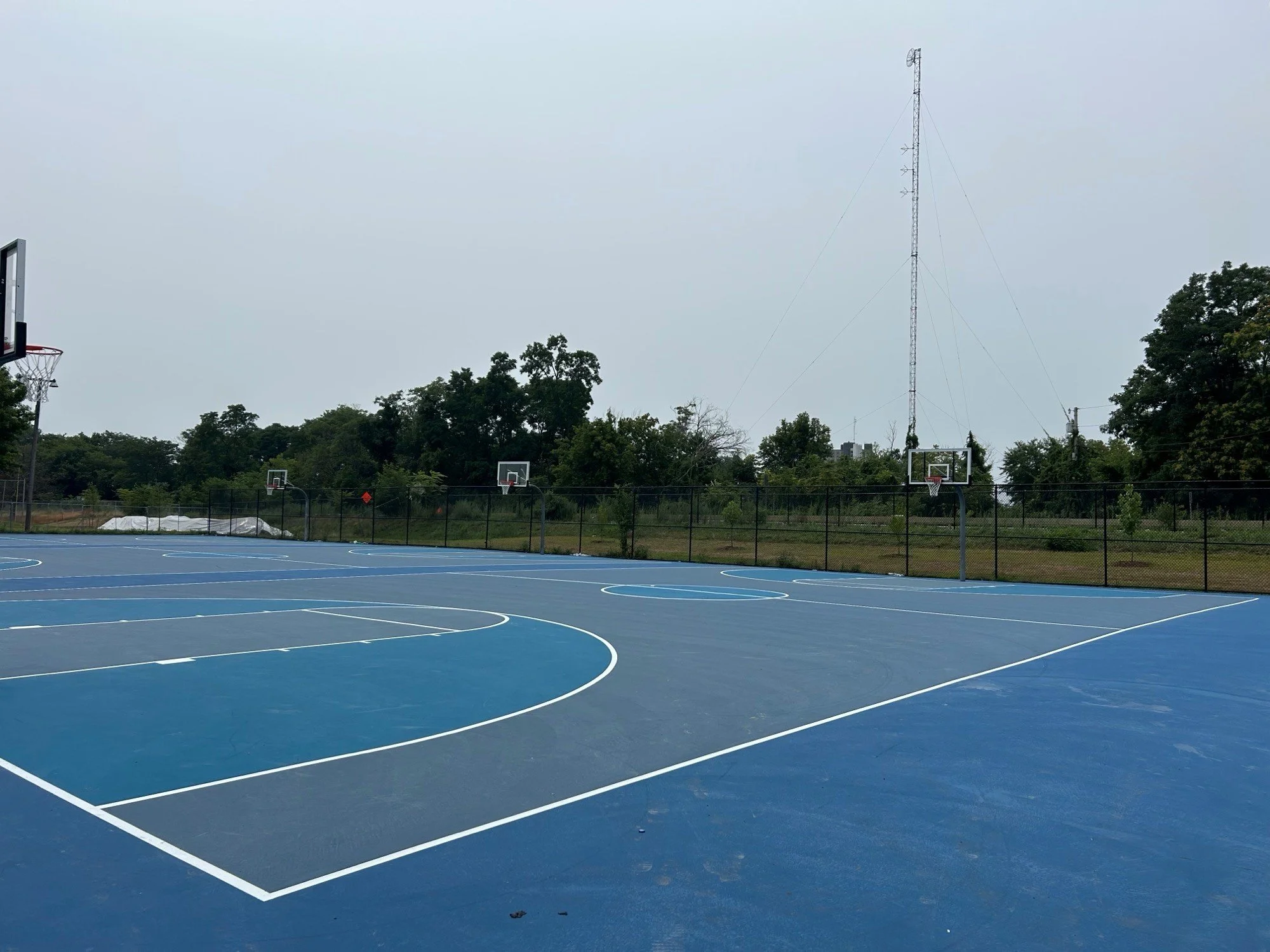 Update to the St. Louis Sponge park in Lowell. The Basketball court is finished.