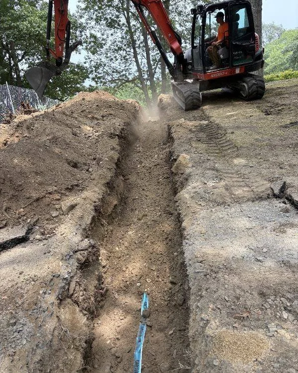 JAM out in Brookline,  installing Water utilities.
