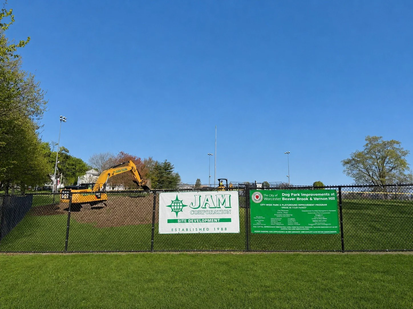 New Project Update: JAM Corp is pleased to report significant progress on the Vernon Hill Dog Park improvements project, with substantial advancements achieved within 36 hours of mobilization .It is a pleasure to collaborate with the City of Worceste