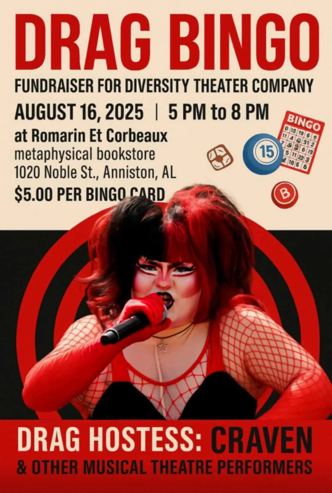 Drag Bingo Fundraiser for Diversity Theatre Company