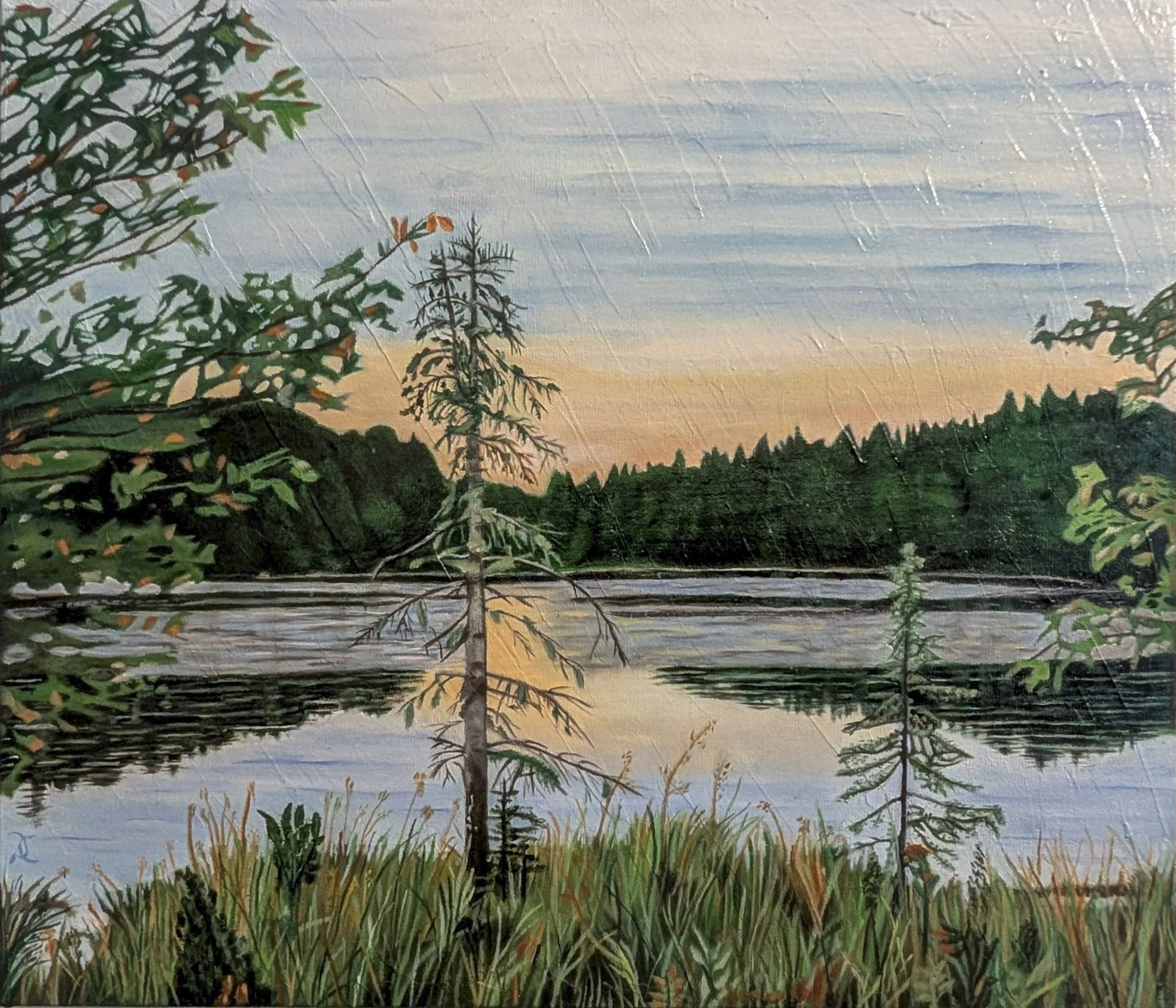  Sunfire on Found Lake (12x14)
 Artist Studio 
 Thamesford, ON

  For Sale  
