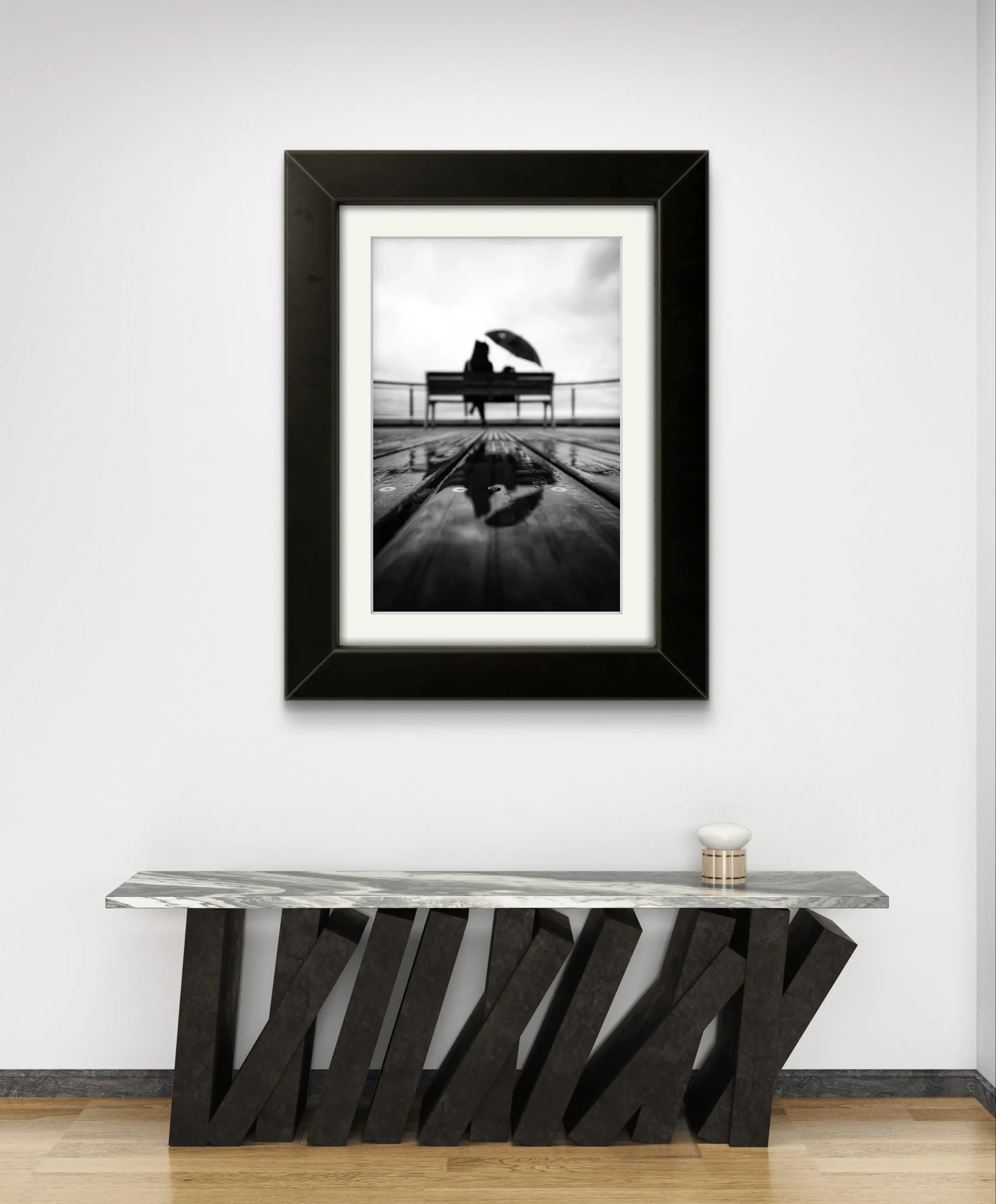 Tirage d'Art "Ensemble, Toujours" en noir et blanc aux Sables d'Olonne