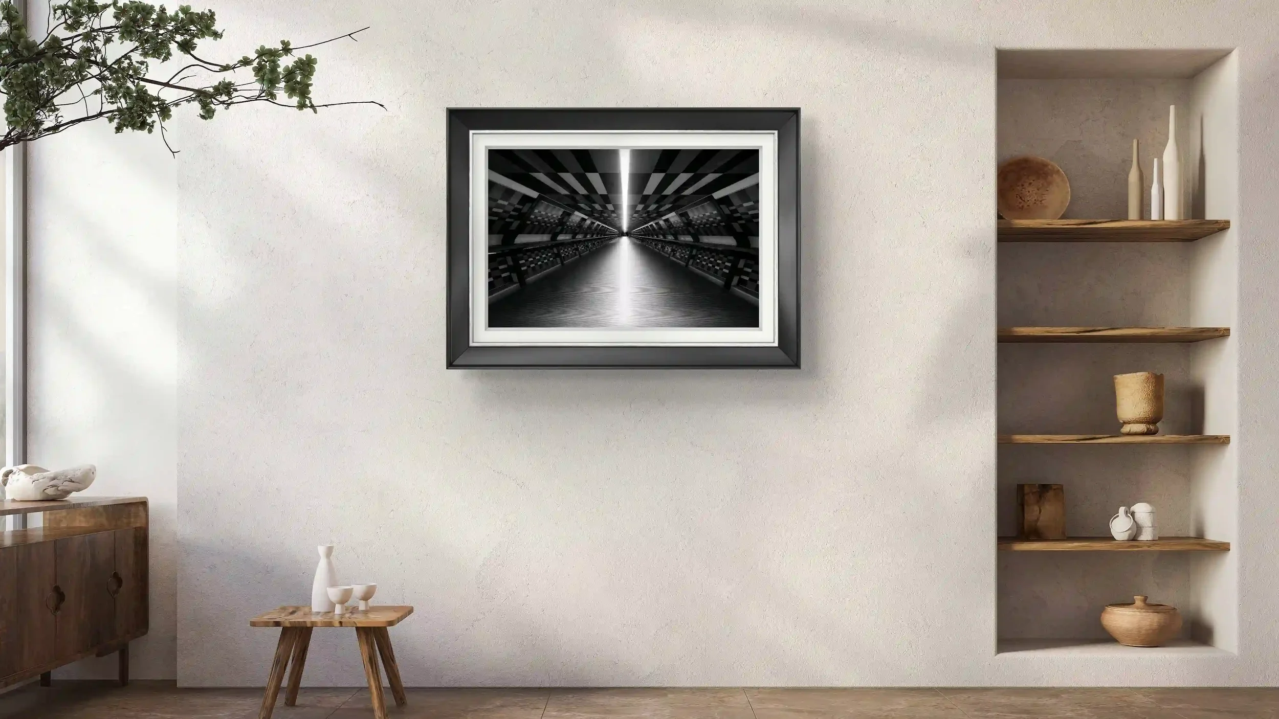 Photographie du tunnel de Canary Wharf à la Cité de Londres
