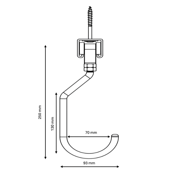 Dimensions of GearBlocks Large Swivel Hook