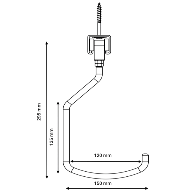 Dimensions of the GearBlocks Fat Swivel Hook