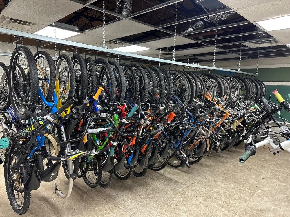 Fahrradlager mit GearBlocks Aufhängesystem