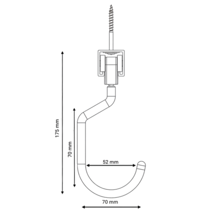 Dimensions of GearBlocks Small Classic Hook