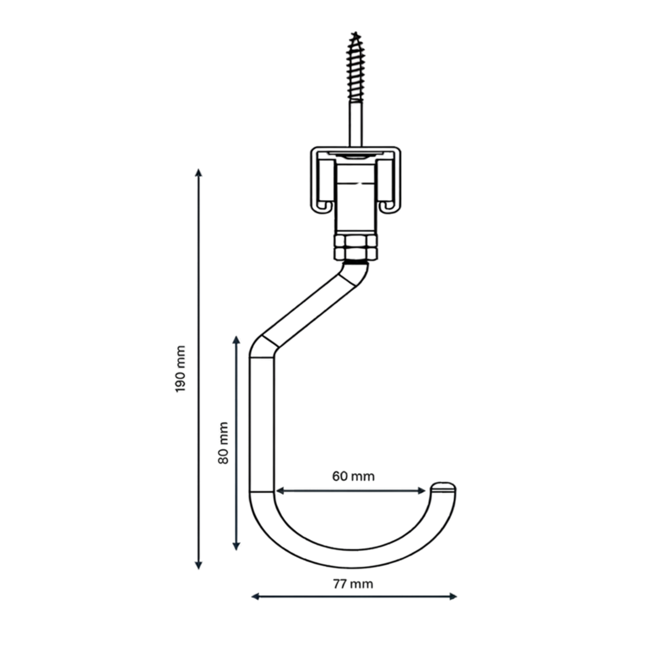 GearBlocks Small Swivel Hook dimensions