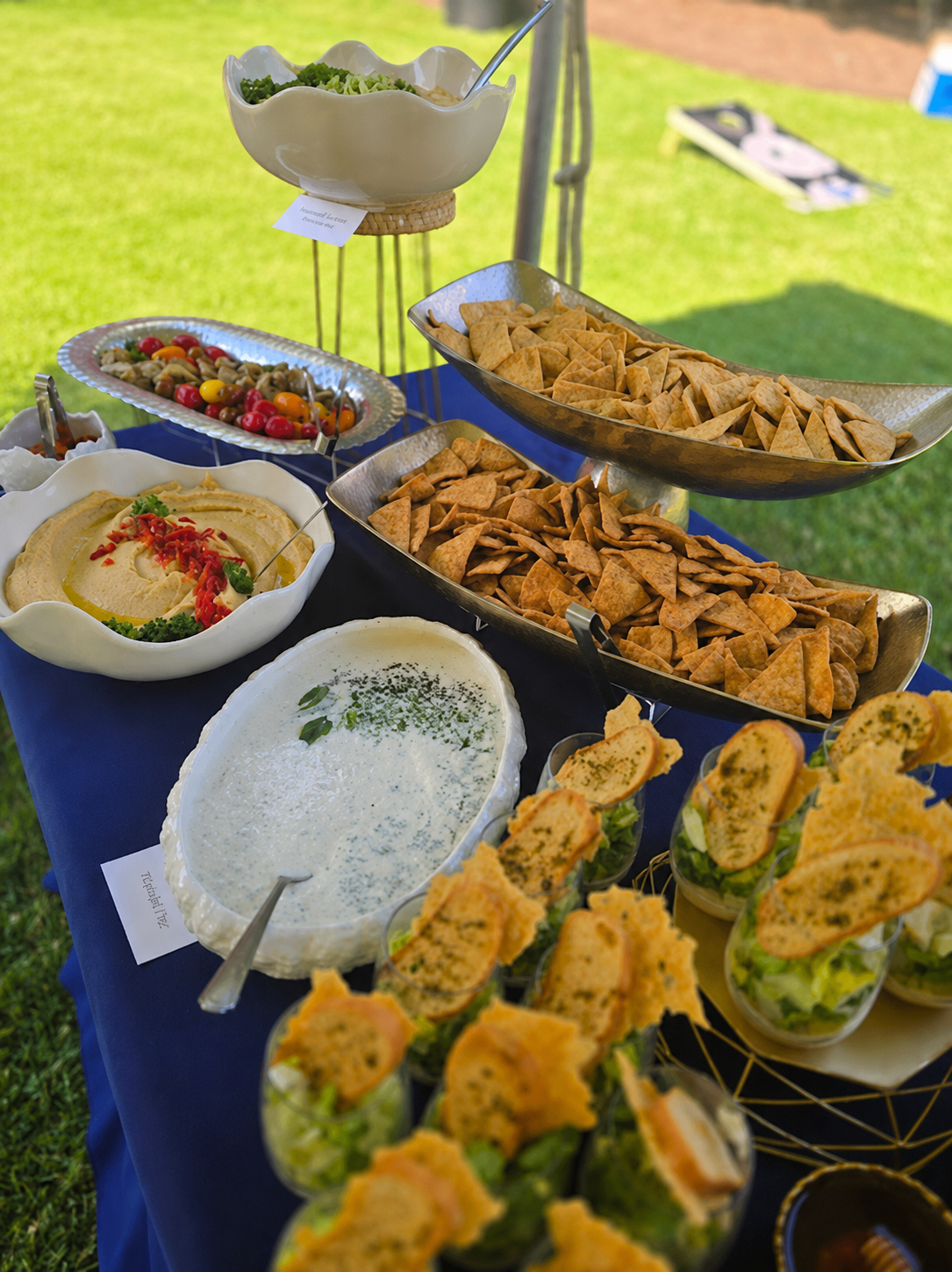 Tasty Table Catering Dip Station Appetizers Cocktail Hour