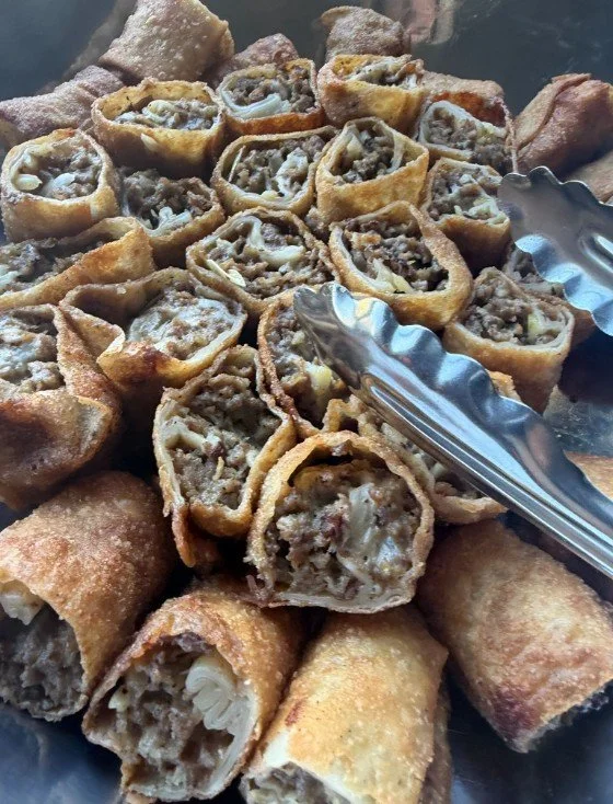 cheesesteak egg rolls at The Table event space, Berwyn PA