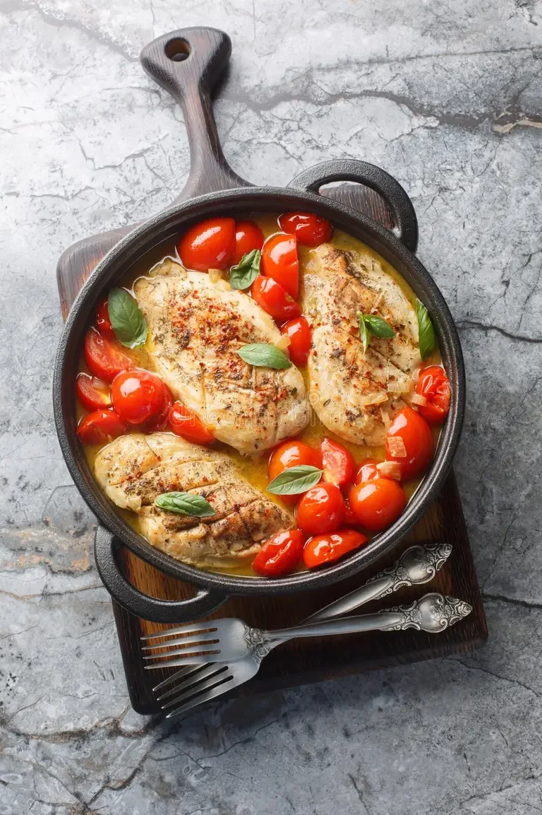 chicken-pomodoro-onion-garlic-chicken-broth-ripe-tomatoes-fresh-basil-close-up-pan-table-vertical-top-view-345653579.webp