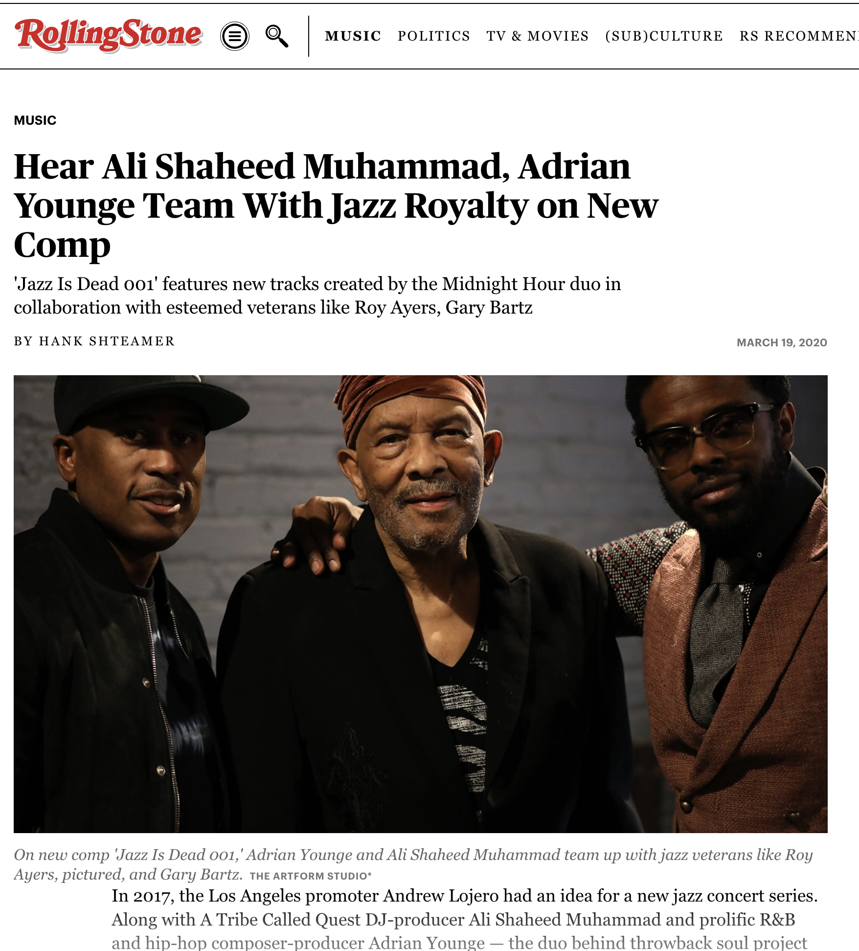 ROLLING STONE, March 2020