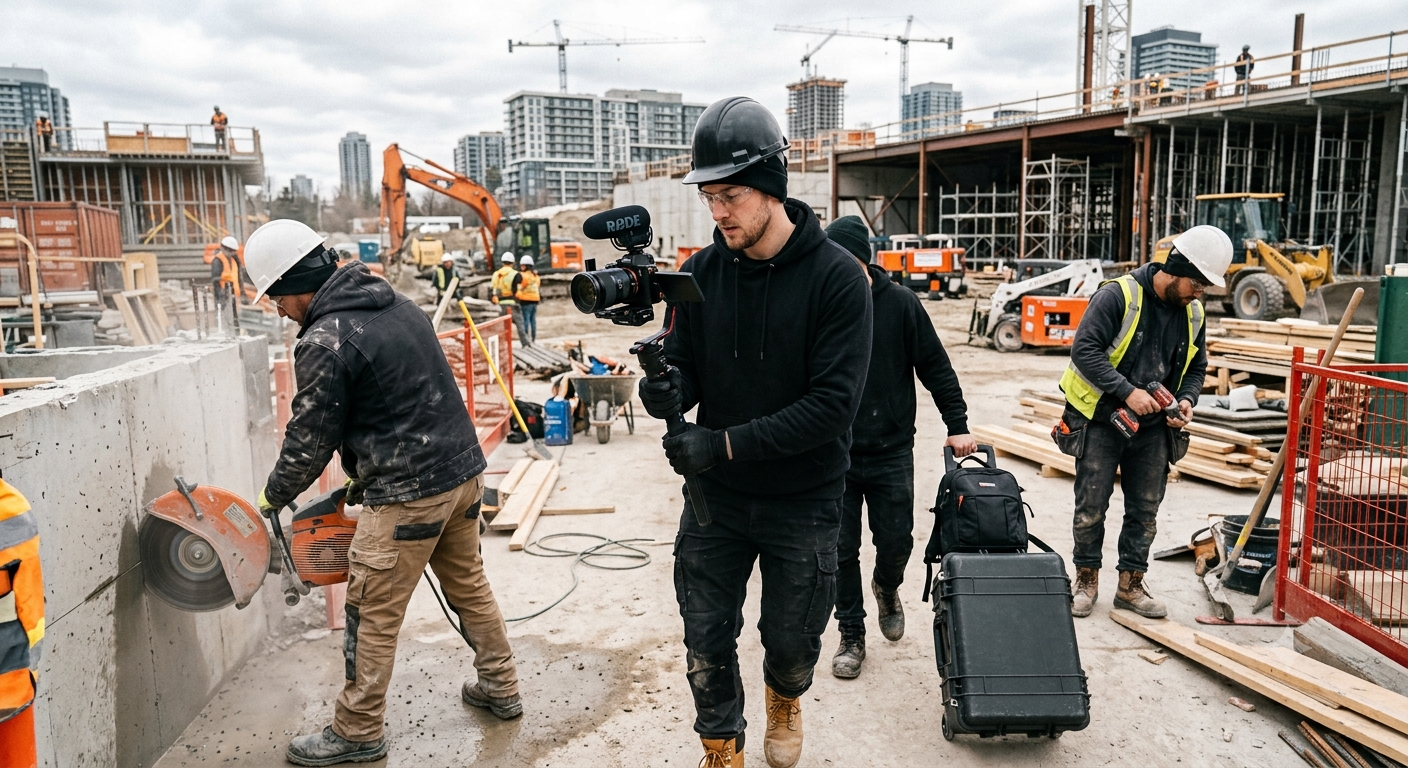 Inside a Monthly Content Shoot: How One Job Site Visit Becomes a Month of Content for a GTA Trade