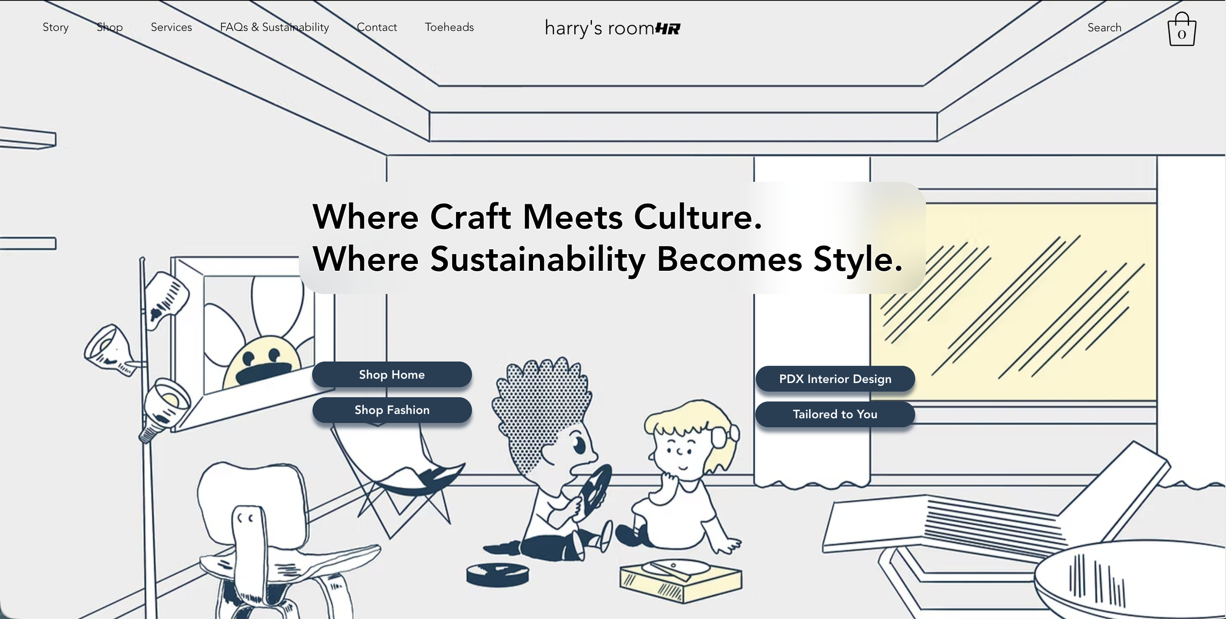 Harry's Room website