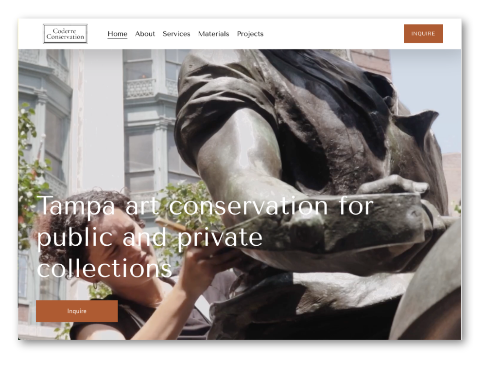 Website copy example