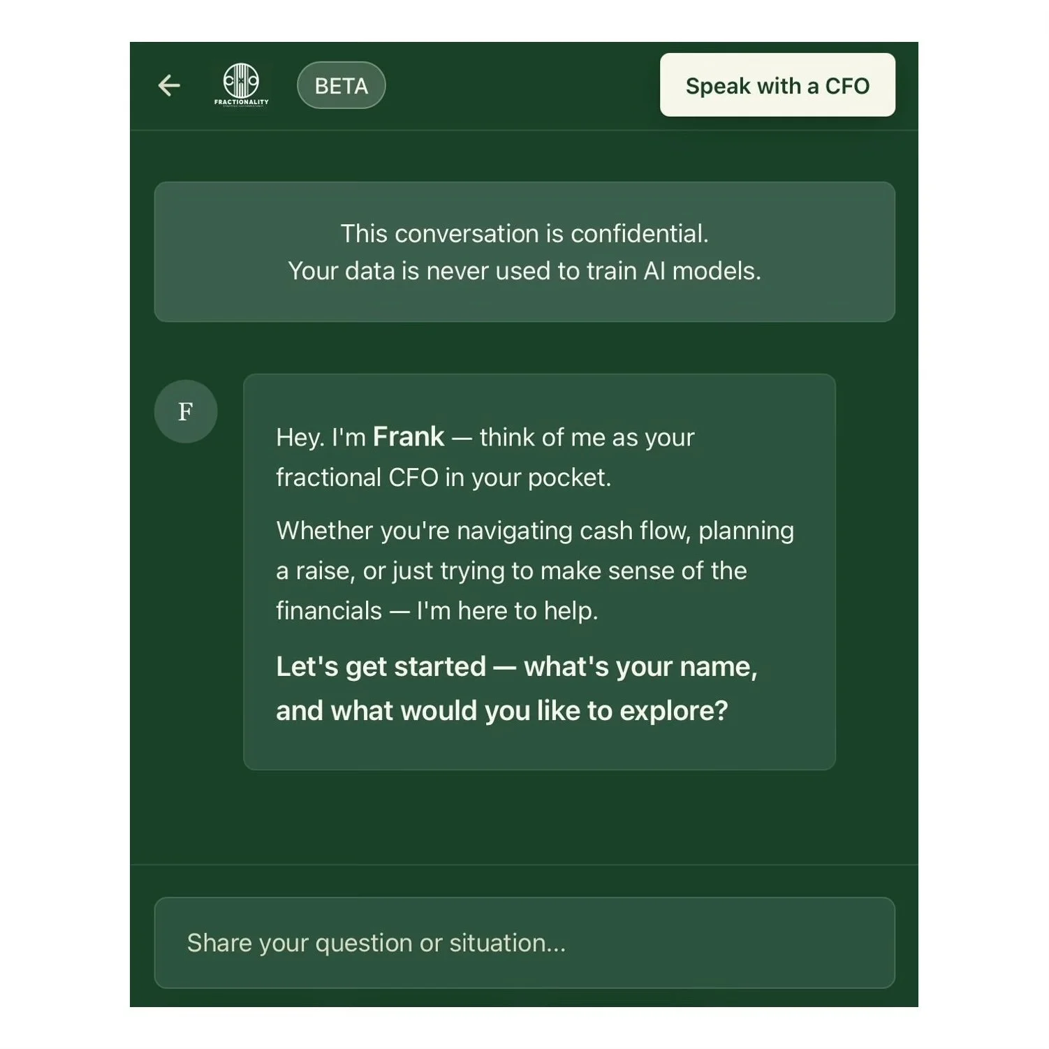 Meet Frank: An AI-powered CFO, shaped by Fractionality CFOs 