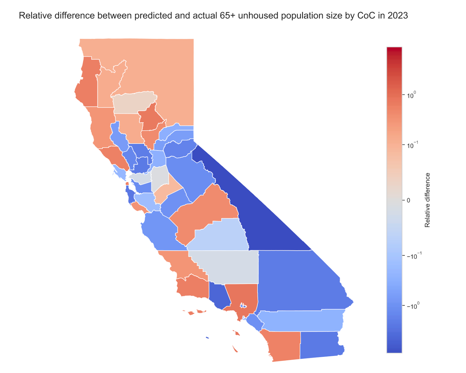How effective are different parts of California at addressing homelessness?