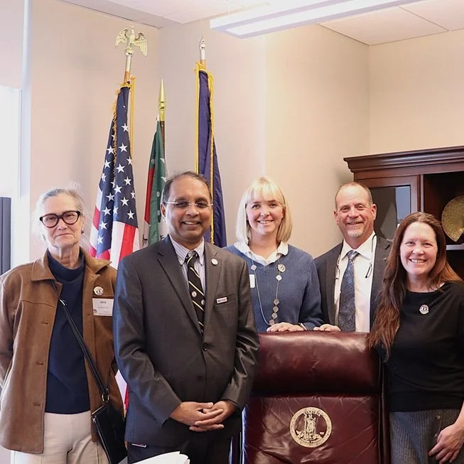 Loudoun County Farm Bureau board members meet with Senator Srinivasan for the 2026 VFBF Legistlative Day.
