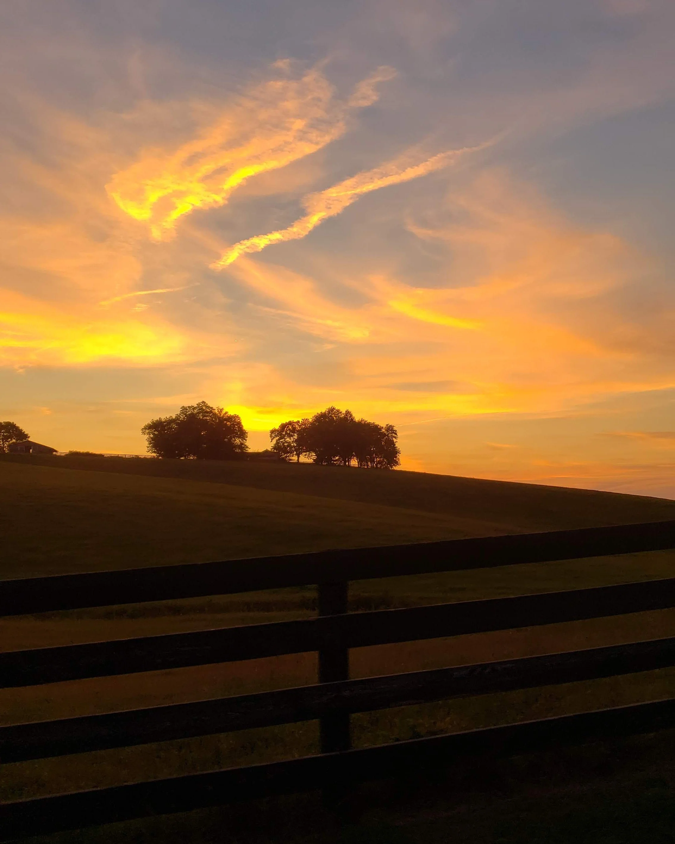 Rural sunset on Old Waterford Road