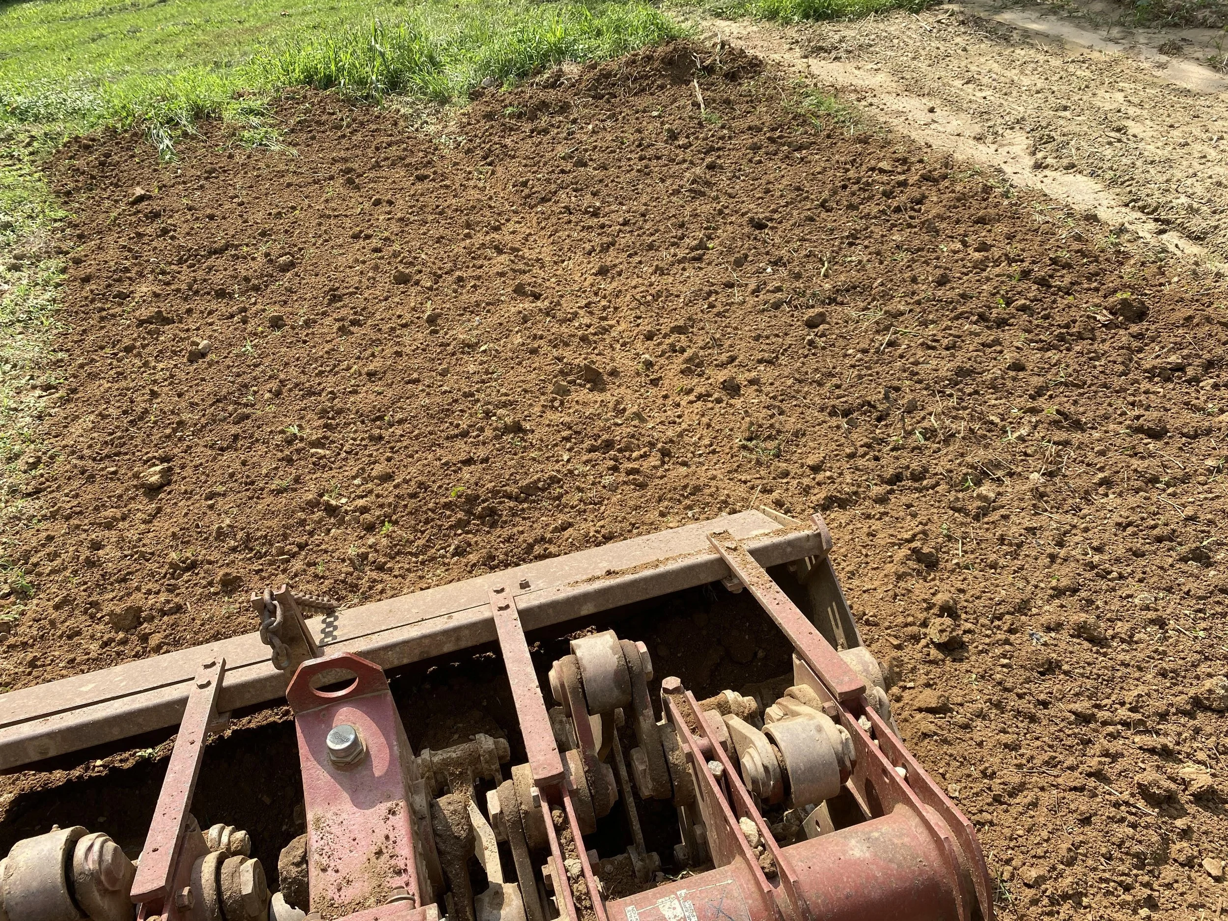 Freshly spaded soil in Loudoun County VA