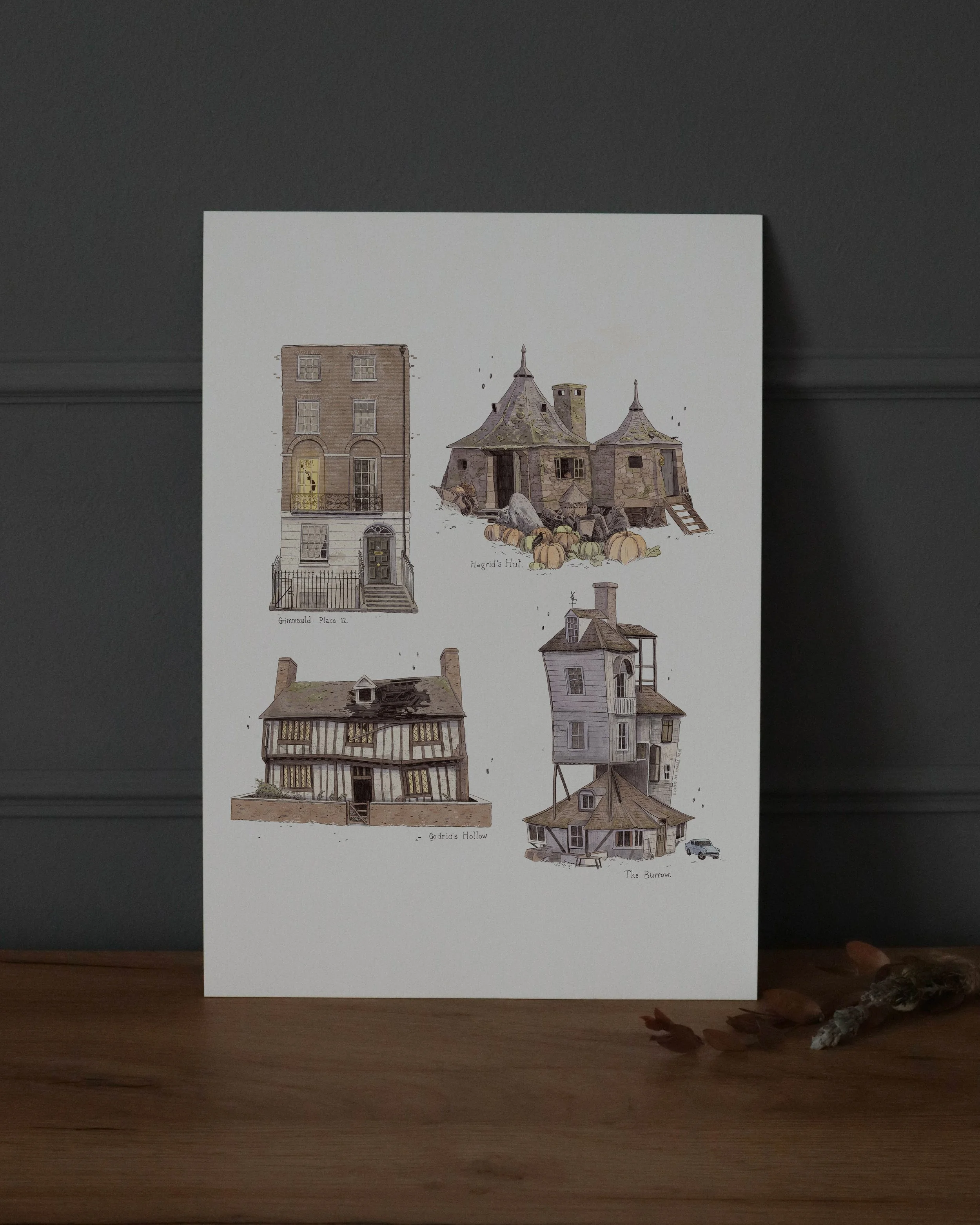 Print Harry Potter - Casas A4