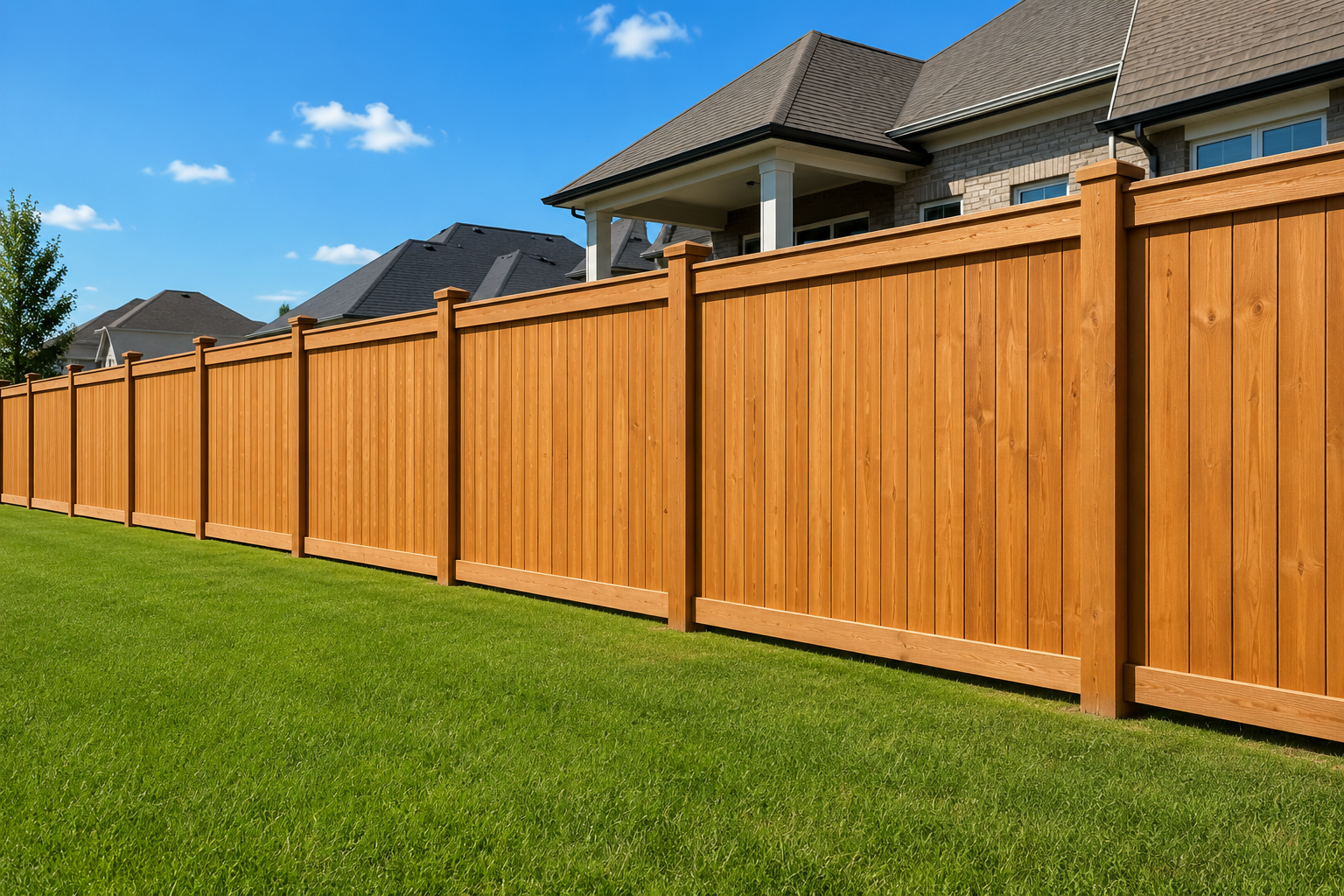 Wood privacy fence installation by All Outdoor Solutions in Pensacola, Florida