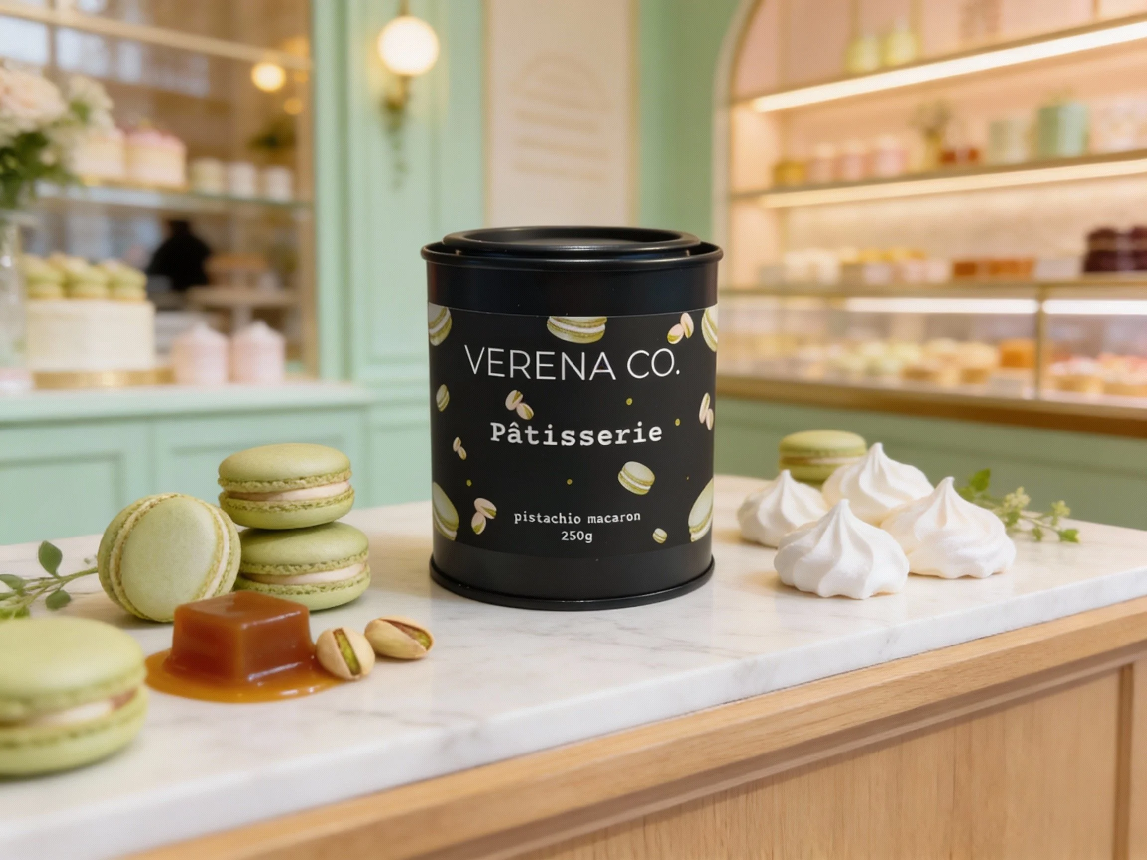 Patisserie - Pistachio Macaron Candle