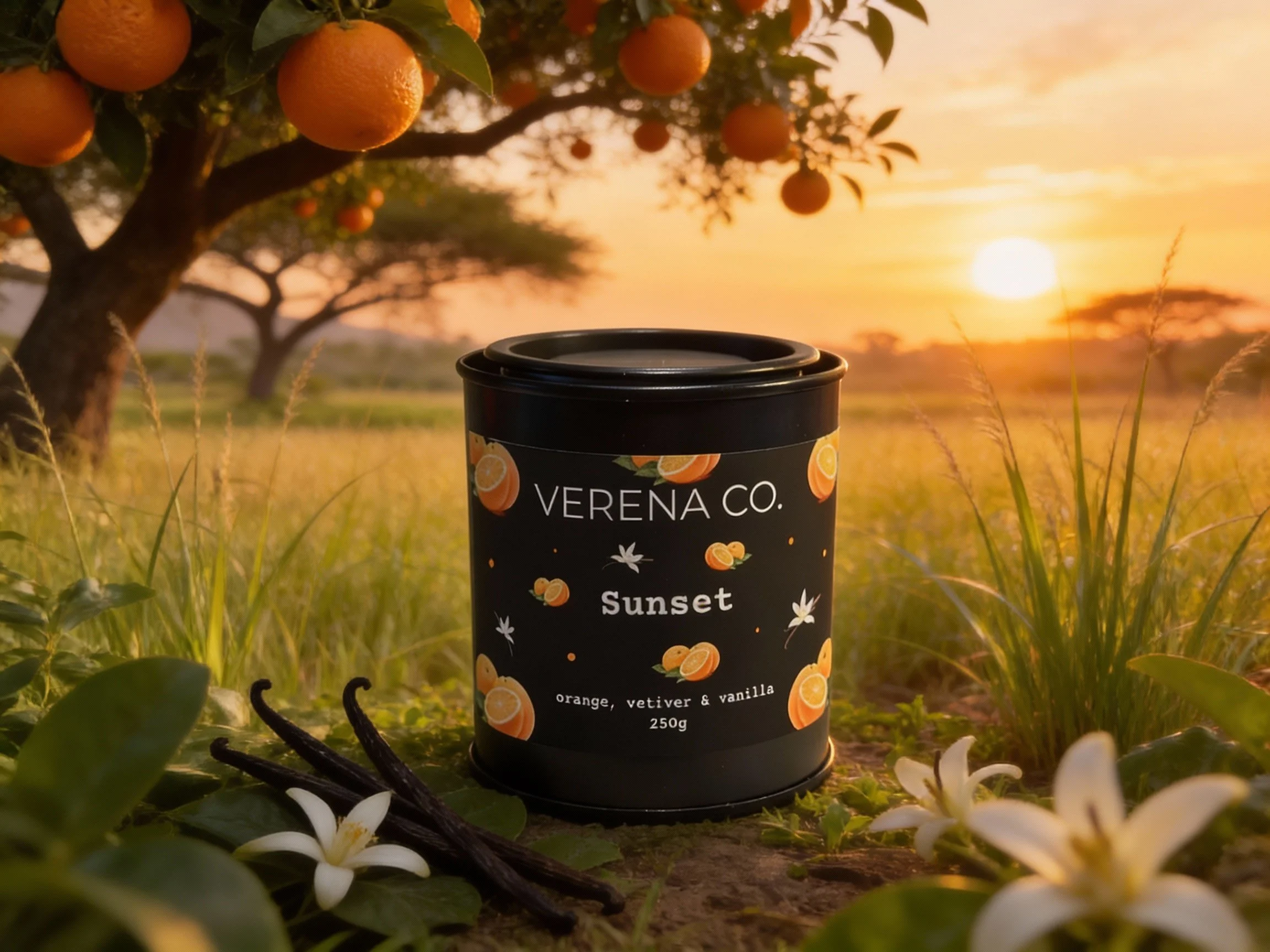 Sunset - Orange, Vetiver & Vanilla Candles