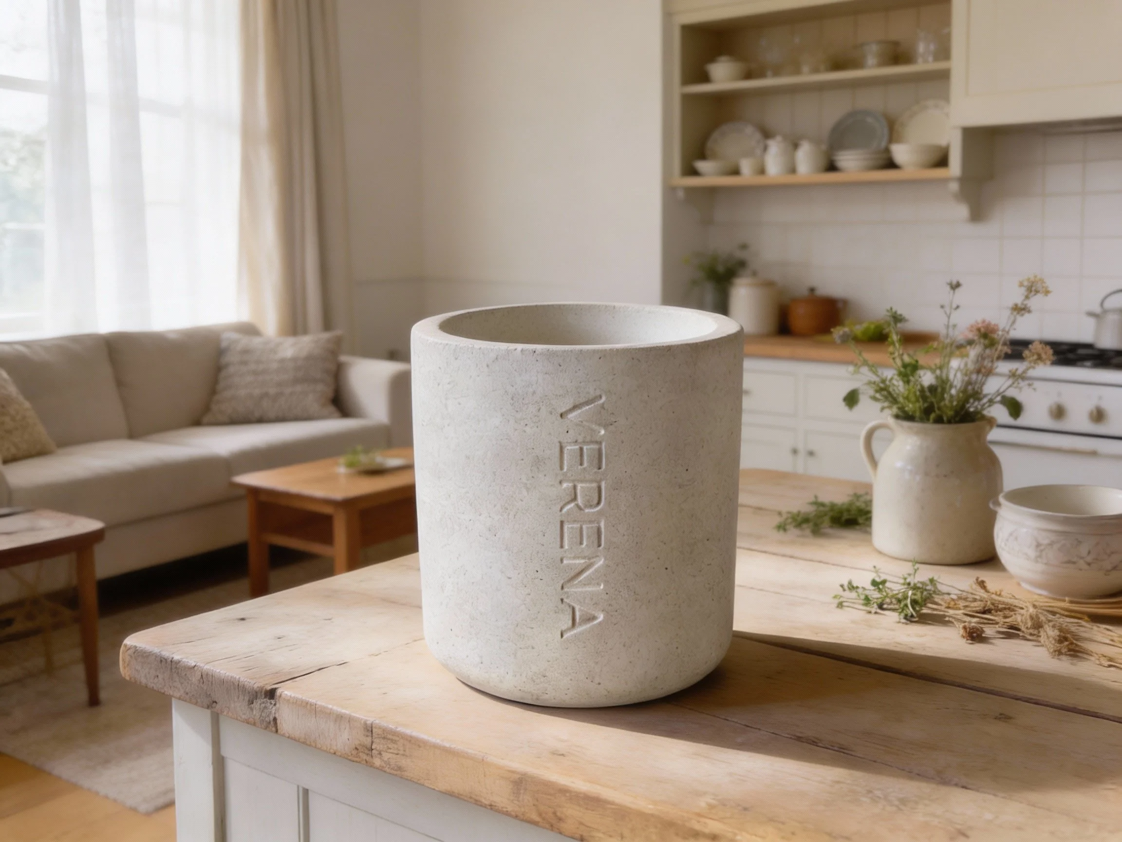 Natural Stone Candle Case