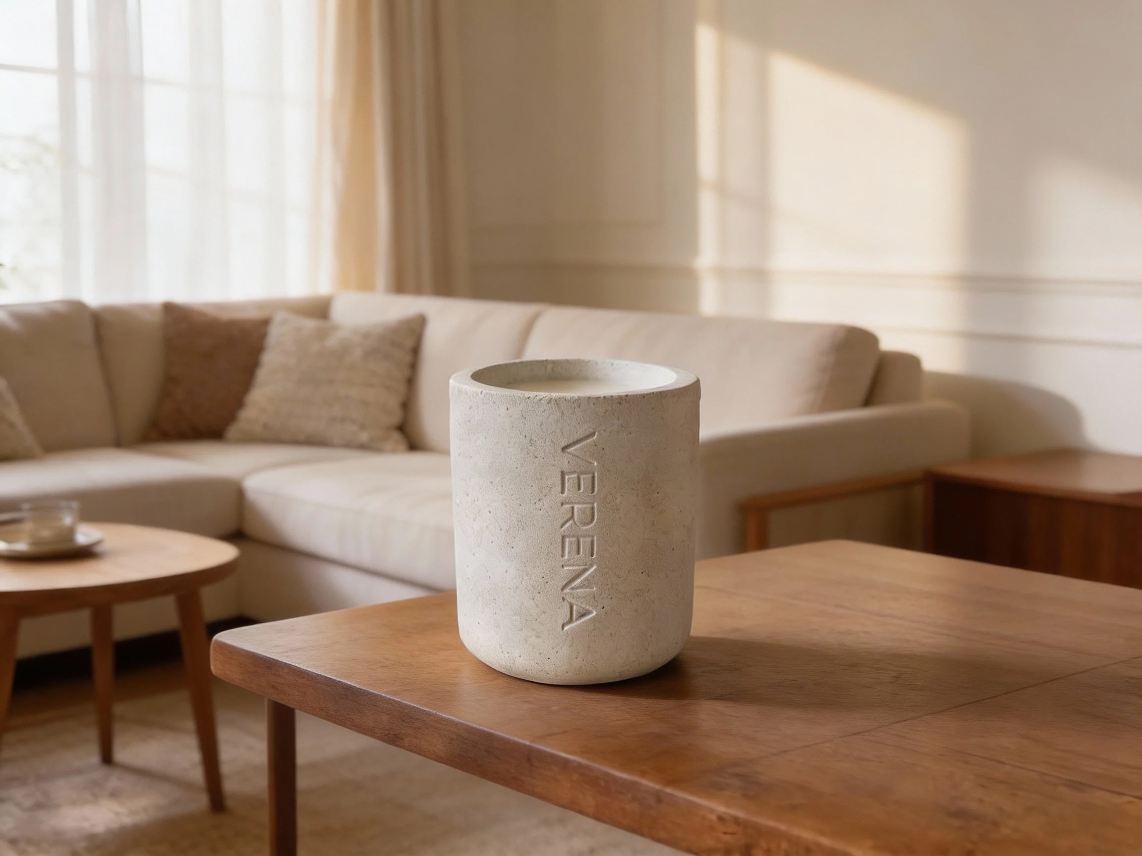 Natural Stone Candle Case