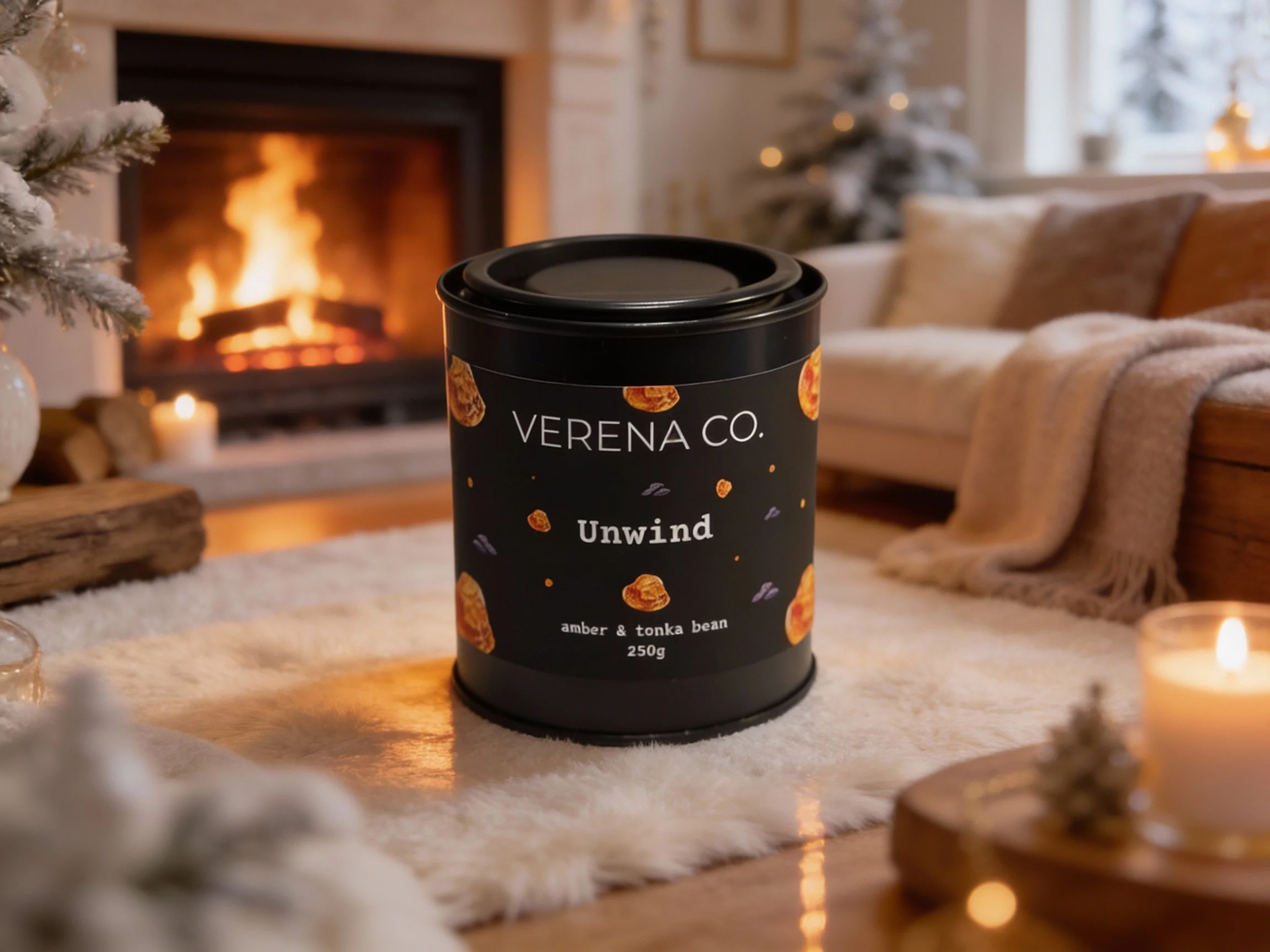 Unwind - Amber & Tonka Candle