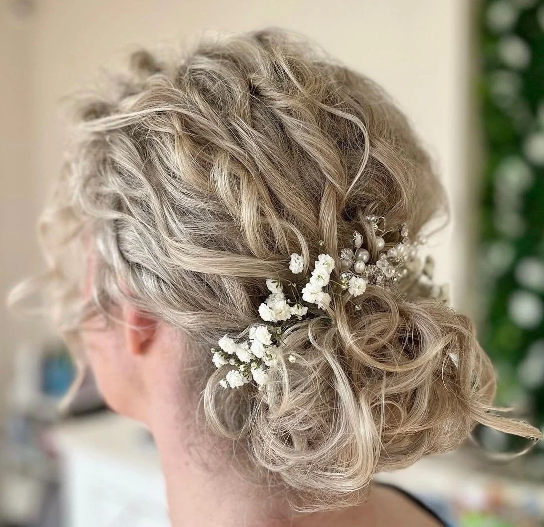 Curly Bridal Hair by Yasmine Byfield Hair, Curly Hair Educator + Specialist, Walsall UK.