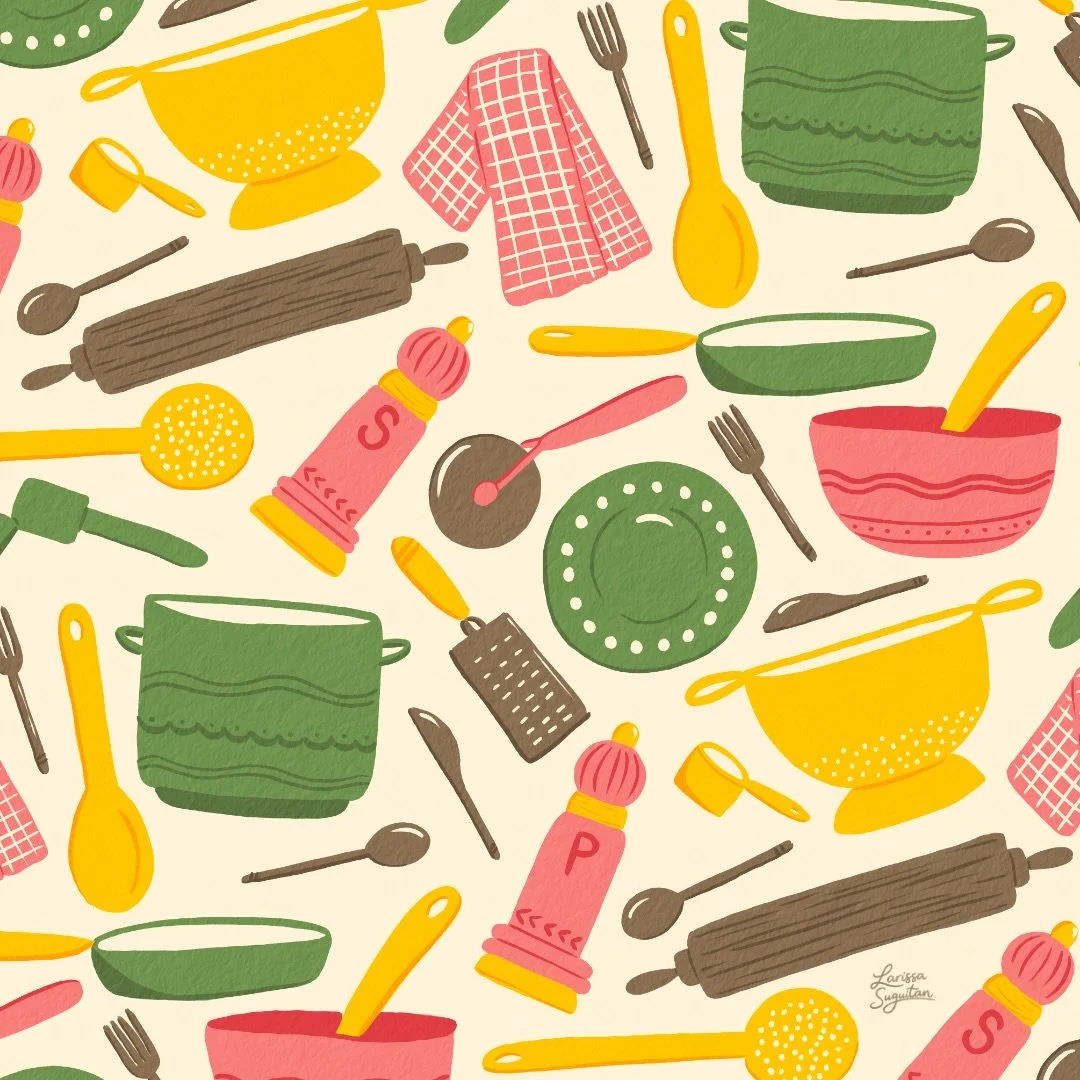 I must admit&hellip; I prefer drawing kitchen items over using them 🫣 I just love when there are less dishes to clean 🤣 A simple go to meal for us is homemade meatballs with pasta, tomato sauce and of course cheese!

What is your favorite less mess