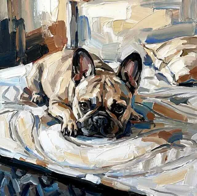 abstract dog portrait in Savannah Ga