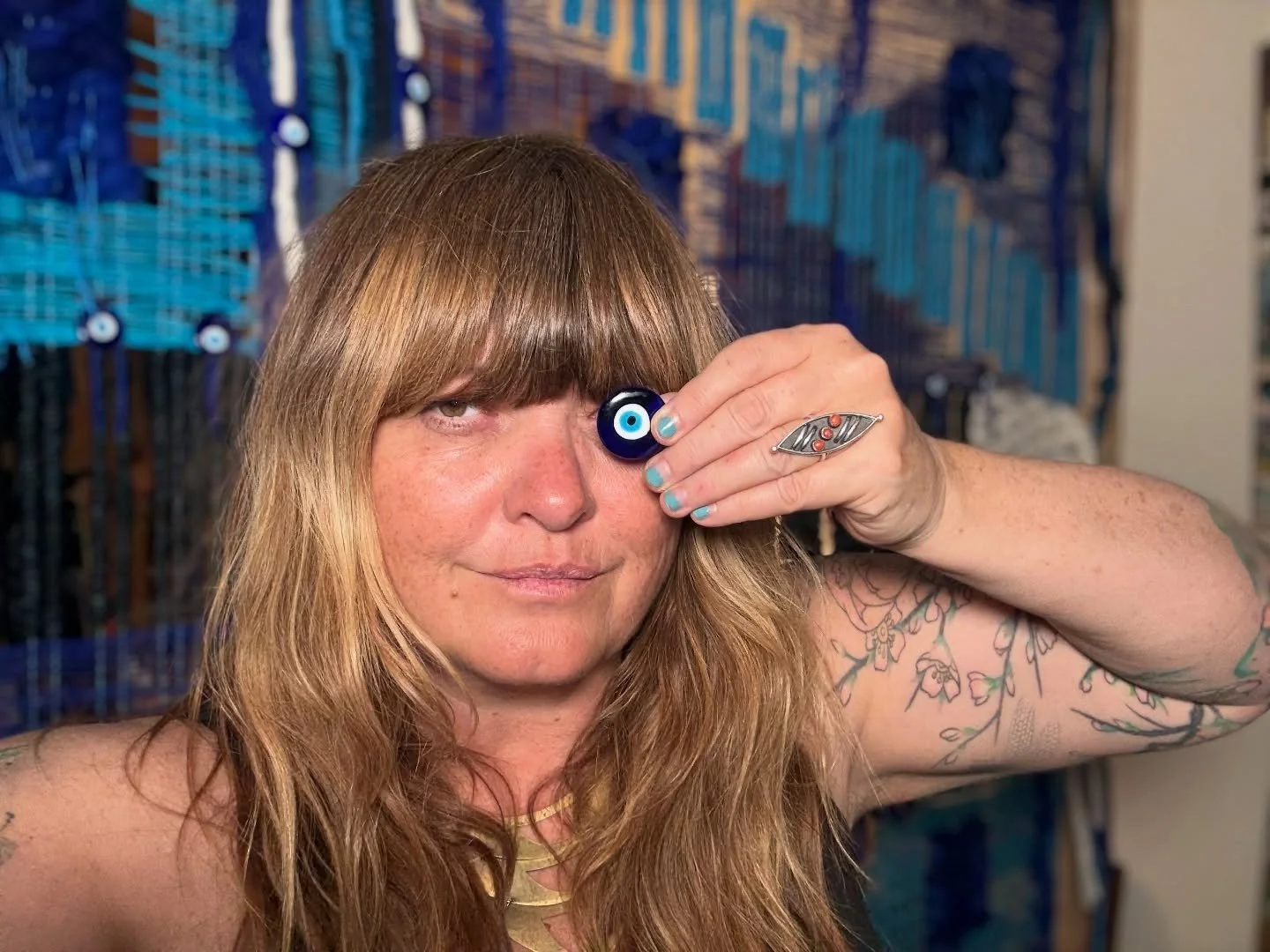 Finishing up my piece &ldquo;Evil A Eye&rdquo; for my Eclosion series. 🧿