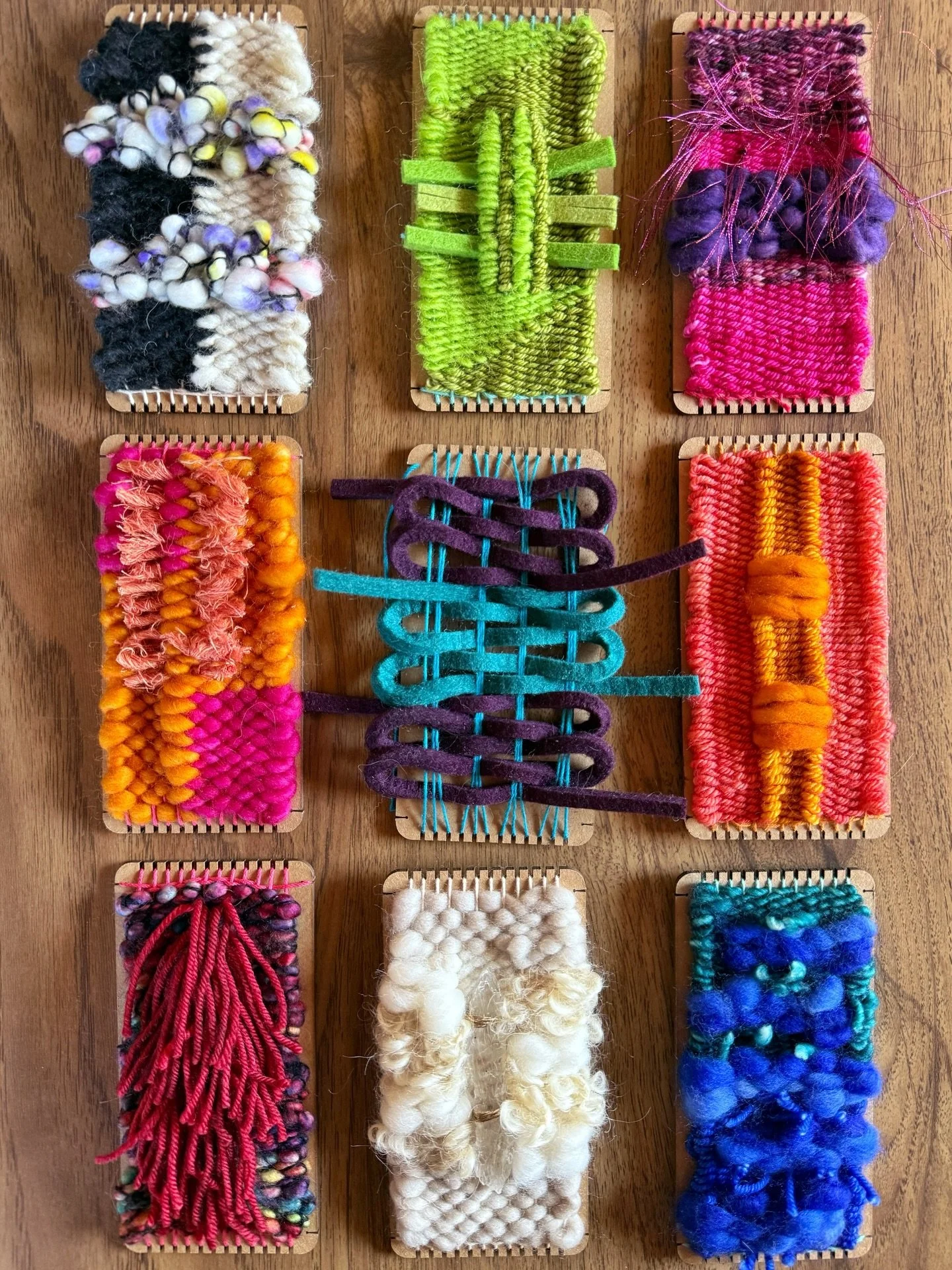 Little bite sized morsels for my upcoming weaving demonstration. The demo will accompany my &ldquo;Eclosion&rdquo; show reception at the Ingham Chapman Gallery at @unmgallup next Thursday the 26th at 6pm! These little dudes were so fun to make and I 